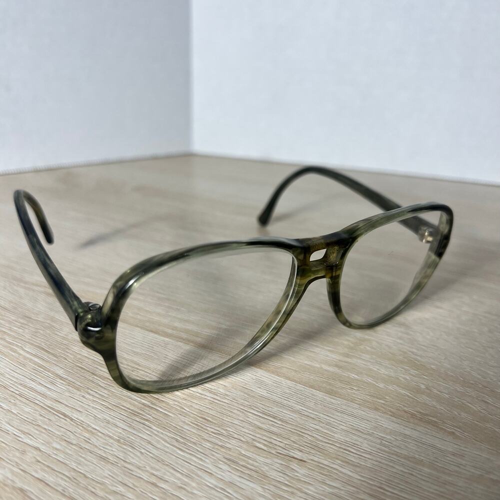 Vintage Bausch & Lomb Taurus 22 Aviator Eyeglasses Gray Translucent 56-16-140